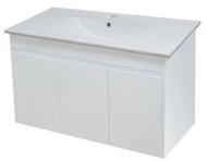 100公分鋼琴白色 發泡板浴櫃組（不含龍頭） PV9100