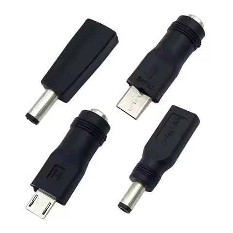USB Type C Micro USB to DC5521 Electric Plug Converter Mobile Phone Charging Adapter Head 5V Interfa