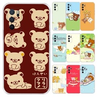 OPPO A93 A94 A95 R9S F19 Pro Plus Reno 6 5G I68H14 Rilakkuma Soft Silicone TPU Casing phone Cases Cover