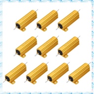 [R Q M U] 10Pcs Aluminum Case Resistor with 5 % Tolerance 50W 6 Ohm Aluminium Housing Chassis Mount 