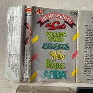 Cassette Tape Western Songs Foreign/ The Super Hits of The Cats Rolling Stones BeeGees The Hollies T