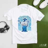 Aquarius T-Shirt - Zodiac Sign Model 4 - High Quality Chain Collar Sewing (Real Picture)