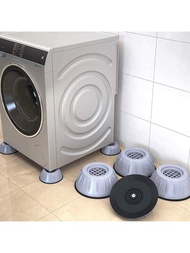4入組防滑減震墊,可增高和降噪設計,防走和穩定家用電器固定工具,適用於洗衣機