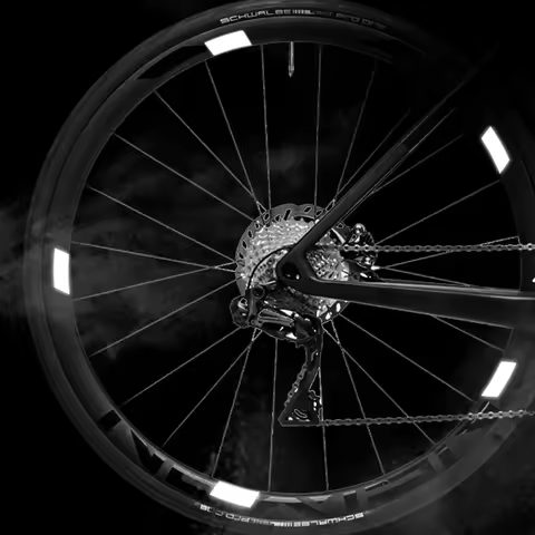 Cycling Warning Safety Wheels Decor High Visibility Reflective Arrow Decals Universal for Bicycle He
