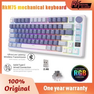 M75 RK ROYAL KLUDGE 2.4G Wireless/Bluetooth/USB-C Mechanical Keyboard 81Keys RGB Hot-Swappable Gaske