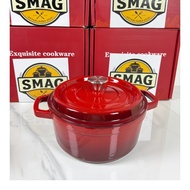 SMAG Cast Iron Dutch Oven Casserole 24cm Camping Cooking Pot Stew Pot Soup Pot dutch oven Induction
