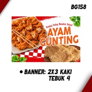 SET MENARIK BUNTING & BANNER AYAM GUNTING