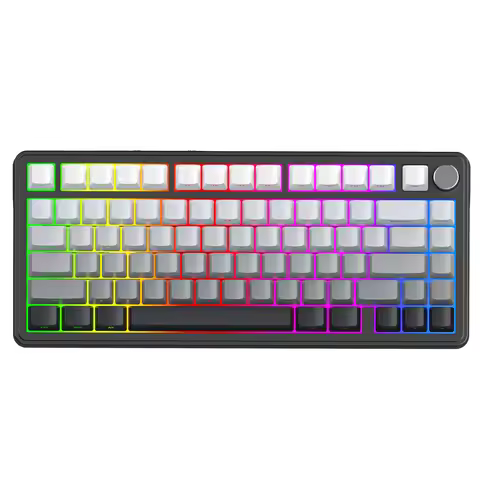 X85 Attack Shark RGB Bluetooth Mechanical Keyboard ,Metal Knobs,2.4G Tri-mode,full-key Hot-swap, Win