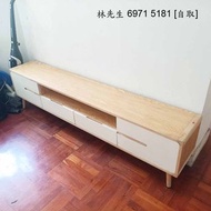 北歐風木紋電視櫃 180cm x 130cm x 46cm [自取]