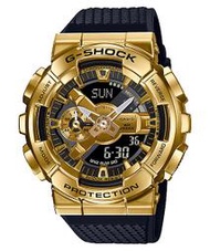 台灣CASIO手錶專賣公司貨G-SHOCK金屬指針不鏽鋼材質GM-110G-1A~