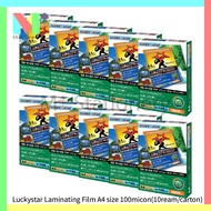 Lucky Star Laminating Film 100micon 100sheet (A4 Size)(10ream/carton) Premium Quality Laminate Film/