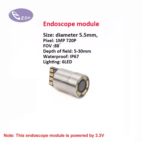 1MP 5.5mm Ultra-Short Endoscope Camera Module OV9734 Industrial Pipeline Auto Repair Probe EZ-EN50S-