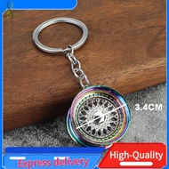 Creative Metal Keychain, Turbo, Wheel Simulation Keychain Pendant Key Pendant, Car Keychain Pendants