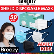 [Gangbly Life] Korea Premium 3Ply Shield Disposable Face Mask 50ea / Reusable 3D Mask Bracket Holder