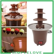 [ Mini Chocolate Melt With Heating Fondue Fountain 3 Tiers Hotpot UK Plug