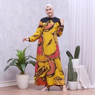 maxi dress terbaru gamis batik kekinian daster batik laseman busui friendly lengan panjang gamis ke