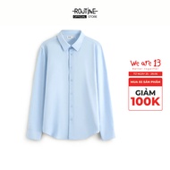 [HOT] Men's Coffee Form Fitted Long Sleeve Shirt - Routine 10S26SHL055