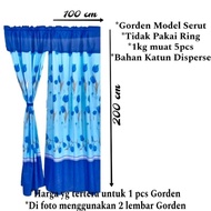 Gorden Serut Motif dan Polos Gorden Serut Poni