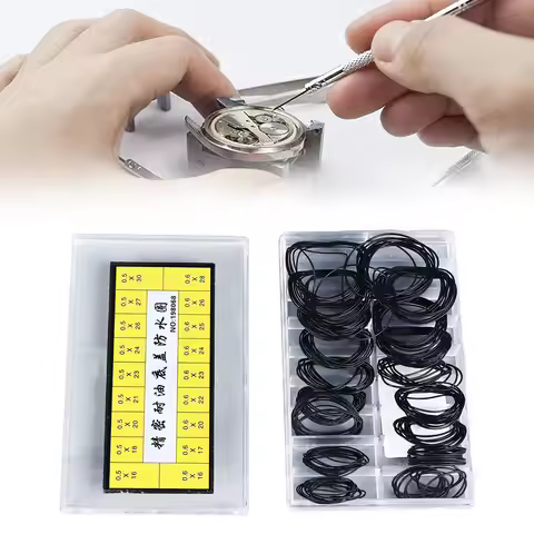 O Ring Watch Sealing Gasket 180 Pieces O Ring Watch Gasket Rubber Sealing Watch Back Cover Watch Rep