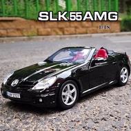 โมเดล1:18รถ Benz SLK AMG โมเดลรถยนต์สปอร์ตหุ่นโมเดลรถแข่งโลหะอัลลอยของสะสมแบบจำลองสูงของขวัญของเล่นสำหรับเด็ก