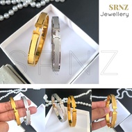 🇲🇾READY STOCK🇲🇾BANGLE H ABJAD 18K TITANIUM STAINLESS STEEL GOLD JEWELLERY GELANG EMAS ANTI KARAT GOL
