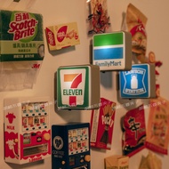 Ready stock// Japan 711 Family Mart Rosen Convenience Store Light Card Refrigerator Magnet Magnet Cr