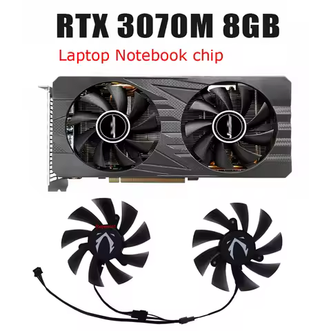 GPU Cooler Video Fan For JIESHUO Notebook RTX3070M 8G,For Nvidia Laptop Chip RTX 3070M 8G 3060m,2Pcs