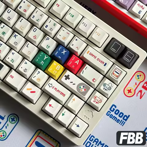 FBB Keycaps SFC 1990 Multicolor Key Caps For Mechanical Keyboard Keycap Full Size DIY Computer Acces
