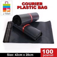 100pcs Packaging Courier Plastic Bag / Beg Kurier /Shipping Bag / Parcel Bag / Poslaju Bag (42cm x 2