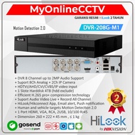 DVR-208G-M1 Hilook Audio Series DVR CCTV 2MP 8Ch + 2Ch IP Camera