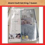 AKEMI Cotton Affinity Collection bedsheet Quilt Set King