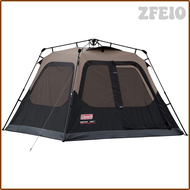 ZFEIO Coleman เต็นท์แคมปิ้งพร้อมการติดตั้งทันทีเต็นท์กันฝน4คนพร้อมเทคโนโลยี Weathtec ผ้าหนาสองชั้น