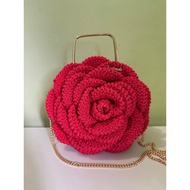 Crochet 3D Roses Bag