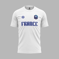 [READY STOCK] France World Cup 2022 Away Jersi White/Blue - Jersey Roundneck
