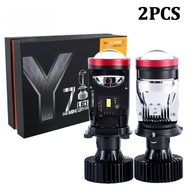 (COD) 2Pcs Lampu Led Mobil Motor Mini Projector H4 Projie Y7D Y6D 100W Super Bright