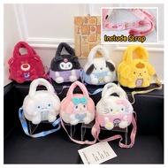 Furry Cute Design Cartoon Small Soft Handbag Kanak-Kanak Berbulu Cartoon Bag Phone Gift