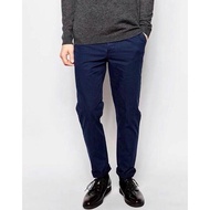 Men's navy chino Trousers/navy Blue/