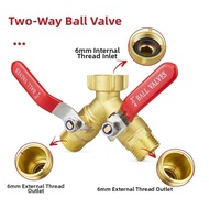 【7】Brass Y Type Ball Valve GHT3/4 Garden Hose Splitter Water Flow Control Sturdy