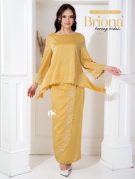 [NEESTYLE] BRIONA • Baju Raya 2024 Baju Kurung Kedah Satin Silk Sulam Emas Baju Kurung Tunang Nikah 