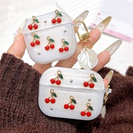 Cherry Pearl Airpods4 Earphone Case i12 i11 i13 Cartoon Transparent Embossed 1 2 3 Bluetooth gen gen