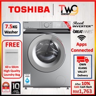 [WITH GIFT] Toshiba TW-BL85A2M(SS) T11 7.5KG Origin Inverter Front Load Washing Machine / Washer / M