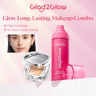 [19 MAR SBD EXCLUSIVE] Glad2Glow 2pcs All Day Matte Setting Spray Set cushion foundation make-up Lon