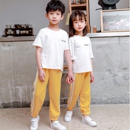 Seluar Budak Jogger Pants Kids Baby Boys Girls Solid Color Trousers Breathable Anti-mosquito Harem Sweat Pants 2 9 11 years