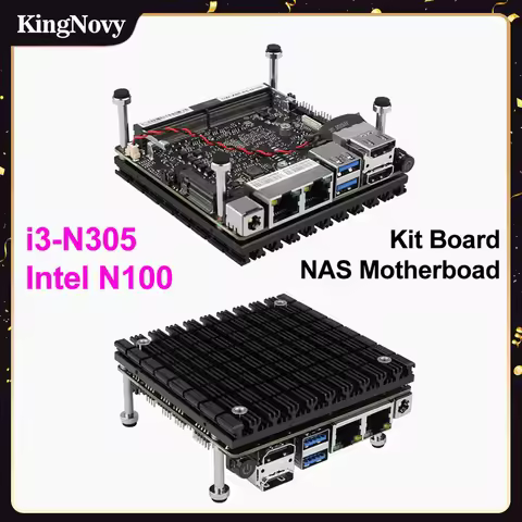 X86-P5 Intel i3-N305 N100 Development NAS Motherboard 4*M2 NVME Kit Board Firewall Server Mini PC DD
