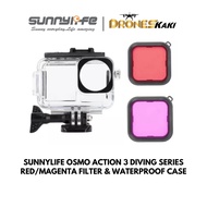 Sunnylife Osmo Action 3 & 4 40m Waterproof Case 3 Colors Diving Filters Underwater