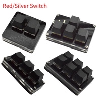 2/3/4/6 Keys Black Mini Keypad Red/Silver Switch OSU Programmable Gaming Mechanical Keyboard USB Custom Keyboard Keycaps For PC shensong