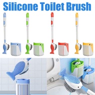 Toilet Brush Whale Toilet Brush Cleaning Brush with Silicone Head Wall-Mounted Creative Toilet Brush