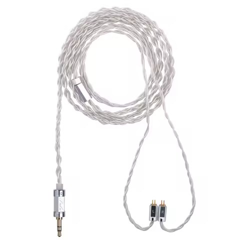 PULA 4-core high-purity copper silver plated IEM HiFi In Ear Monitor Earphone Cables 2.5/3.5/4.4 MM 
