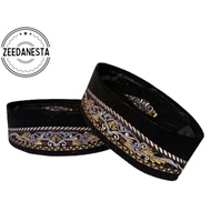 EMBROIDERED SONGKOK CAP PIGEON BLACK VELVETbeludru Kopiah Lelaki Songkok Lelaki Dewasa Songkok Hitam