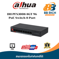 Dahua PoE Switch DH-PFS3008-8GT-96 8-Port Unmanaged Desktop Switch with 8 Port PoE